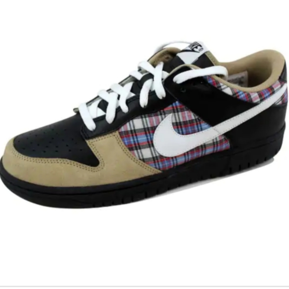 Nike Dunk Low CL Black Tweed Plaid-Size 9